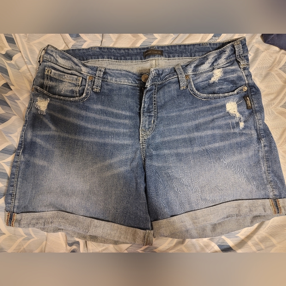 Silver Jean shorts SZ 18/L6